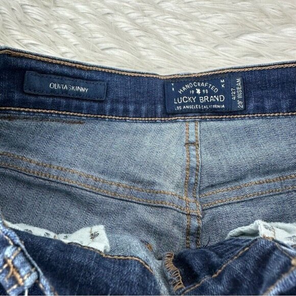 Lucky‎ Women's Blue Olivia Stretchy Mid-Rise Skinny Minimalist Jean S4/W27/L27.5 - Picture 5 of 10